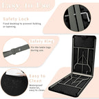 Folding Table 8 FT Camping Table Portable Heavy Duty Plastic Rectangular Outdoor Dining Table Steel Legs Fold-in-Half with Carrying Handle for Indoor,Picnic,Party,Wedding,Events(Black)