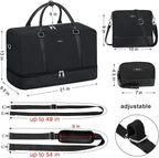 Weekender Bags for Women Overnight Bags with Shoe Compartment 21" Duffle Travel Bag for Traveling Weekend Gift 3pcs Set
