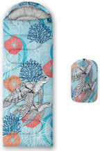 HOSIMA Cartoon Axolotl Sleeping Bags for Kids 10-12,Blue Cartoon Kids Sleeping Bags for Girls Boys,Compact Sleeping Bag for Camping Essentials and Hiking.