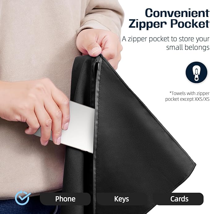 BAGAIL Camping Towel with EVA Case, Compact & Ultra Soft Microfiber Travel Towel - Super Absorbent & Lightweight Quick Dry Towels for Sports, Beach, Gym, Backpacking, Hiking and Yoga