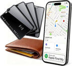 2026 New [Apple MFi Certified] Slim Wallet Tracker Card 0.09in for Apple Find My (iOS Only), GPS Tracker Card (4 Pack) for Airtag Wallet, Wireless Charging, Key Finder and Item Locator for Passport