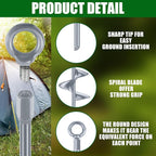 Lasnten 6 Pcs 30 Inch Heavy Duty Ground Anchor Spiral Blade Earth Anchor Kit Metal Anchor Hook Beach Sand Stakes Camping for Securing Animals, Shelters, Tents, Canopies (Silver)