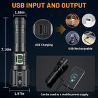 LED Super Bright Flashlight 4000.000 High Lumens, High Powered Rechargeable Flashlights, 6 Modes Zoomable, Waterproof Flash Lights, Tactical Handheld Flashlight for Emergency, Camping, Outdoor, Home