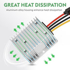 20A 240W Golf Cart DC 18V 20V 24V 36V 48V Step Down to DC 12V Converter Voltage Regulator Reducer Power Buck Converter with Fuse(Inputs 18V-58V to 12V 20A)