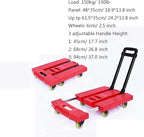 Foldable Hand Truck with 6 Wheels Extendable Handle 330 lbs Capacity - Compact Cart for Home Office Travel Luggage Moving and Heavy-Duty Use.