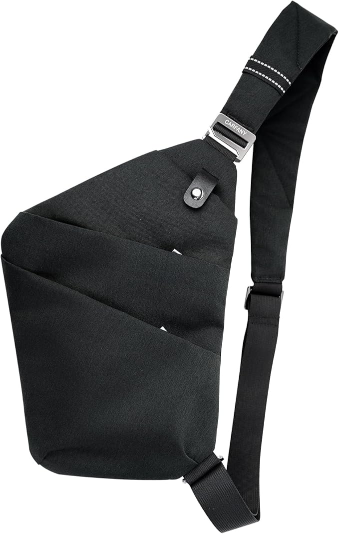 Anti-Theft Crossbody Sling Bag Unisex Slim Water Resistant Shoulder Bag Outdoor Casual Hiking Daypack