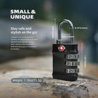 Luggage Locks TSA Approved, Combination Lock for Locker, Travel Essentials Small Padlock Combination, Padlock with Code for Gym Locker, Suitcase, Cabinet, Gun Case, Backpack, Bag, Zipper