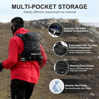 Running Hydration Vest Backpack, Lightweight Water Backpack with 1.6L Water Bladder Daypack for Women Men,Adjustable Running Vest Pack for Trail Running Hiking Cycling Race Marathon