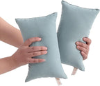 BEDSUM 2 Pack Tiny Pillows, 11"x7" Microfiber Mini Pillows for Toddlers, Travel, Pets & Comfort, Soft and Machine Washable, Sea Green