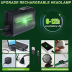 BUD K Rechargeable LED Headlamp, 1000 Lumens Super Bright Headlamp Flashlight with Motion Sensor, 8 Modes, 135°Adjustable, IPX7 Waterproof Head Lamp for Camping, Running, Climbing, Hiking