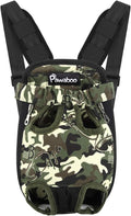 Pawaboo Pet Carrier Backpack, Adjustable Pet Front Cat Dog Carrier Backpack Travel Bag, Legs Out, Easy-Fit for Traveling for Small Medium Dogs Cats Puppies, Small (Pack of 1), Deep Camouflage Black