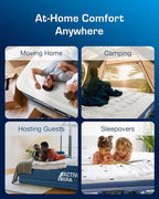Active Era Premium 13" Queen Size Air Mattress with Advanced Support System and Built-in Electric Pump - Raised Inflatable Mattress, Guest Bed, Camping Mattress, Portable Bed for Moving & Travel