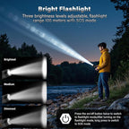 Telescopic Camping Light - 10500mAh Rechargeable Camping Lantern with Storage Bag, Portable Magnetic Camping Lamp, Waterproof Camp Light Outdoor Emergency Lights for Home Power Outage, Hiking -Black