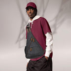 KL928 Canvas Sling Bag - Small Crossbody Backpack Shoulder Casual Daypack Rucksack for Men Women(Large Version)