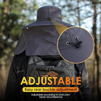 Fishing Hat for Men&Women,Outdoor UV Waterproof Wide Brim Bucket Hat,UPF50+ Sun Hat with Neck Flap