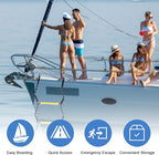 Heavy Duty 5-Step Boat Rope Ladder – 400lbs Capacity, Extra-Long Design for Easy Boarding. Perfect for Inflatable Boats, Fishing Boats, Kayaks, Motorboats, and Canoes. Ideal for Safe Marine Use