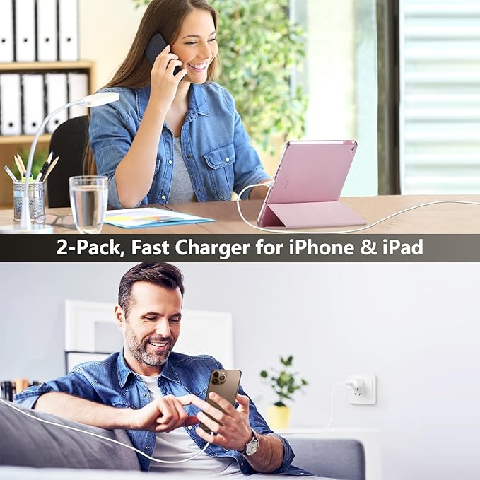 Phone 17 16 15 Charger Fast Charging, 6.6 FT Long USB C Charger Cord with 20W Type C Fast Phone Charging Block forPhone 17/17 Pro/17 Pro max/Air/Phone 16 15 Pro Max Plus, iPad, Android,White