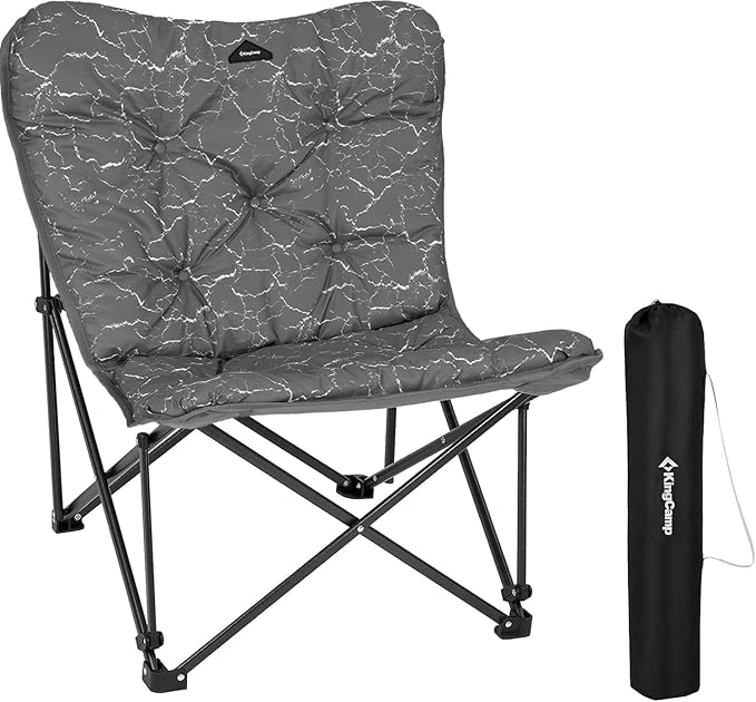 KingCamp Butterfly Chair Oversized XL Camping Chairs for Adults Padded Folding Comfy Camp Chairs 300lbs Heavy Duty with High Back for Bedroom Living Room Dorm Rooms Outdoor Patio Lawn