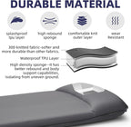 INVOKER Camping Sleeping Pad 2.75” Memory Foam Fast Self Inflating Insulated Durable Camping Mat Air Mattress with Pillow，for Tent, Traveling, Car, Camping, Grey