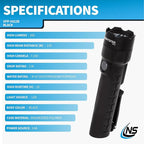Nightstick XPP-5422B 3 AA Intrinsically Safe Permissible Dual-Light Flashlight, Black