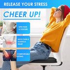 WISIMMALL Gel Seat Cushion Portable Travel Cushions, 16.5" x 12" Large Size Super Thick Foldable Chair Seat Cushion Lightweight for Car Office Chair Wheelchair, Pressure Sores Tailbone Pain Relief