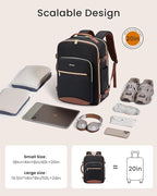 LOVEVOOK 40L Large Travel Backpack for Women, Carry on Backpack Airline Approved, Waterproof Travel Essentials fits 18" Laptop, TSA Personal Item Travels Bag Sports Backpack with 3 Packing Cubes