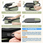 BAGAIL 4 Set/6 Set/8 Set Compression Packing Cubes Travel Accessories Expandable Packing Organizers (Half Mesh, 6-Matcha Green)