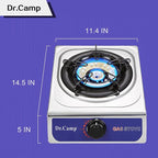 12000 BTU Single Auto Ignition Camping Garden Outdoor Camp Garden Hiking Fishing Propane Stove Cooker Griddle, Include CSA listed regulator and gas hose