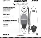 Inflatable Paddle Board with Premium SUP Board Accessories, Allround Paddle Boards for Adults/Kids,Stand Up Paddle Board Defender Collection