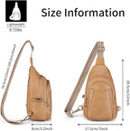Crossbody Bags for Women Anti Theft Vegan Leather Sling Bag RFID Blocking Chest Bag for Travel