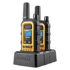 DEWALT FRS Walkie Talkies Long Range 2 Way Radio, 1 Watt, Waterproof & Rechargeable, 6 Pack with Gang Charger, DXFRS300-BCH6