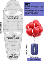 Bessport Mummy Sleeping Bag | 15-45 ℉ Extreme 3-4 Season Sleeping Bag for Adults Cold Weather– Warm and Washable, for Hiking Traveling & Outdoor Activities