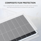 Flexible Solar Panel 100W 12V Monocrystalline Solar Cell Fiberglass Lightweight Bendable Charge for RV Trailer Boat Cabin Van Car Uneven Surfaces (White)