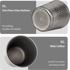 Titanium Camping Mug, Double Wall 300ml/10 oz Outdoor Cup, Anti-scald Camping Coffee Water Mug for Outdoor Hiking Backpacking