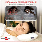 Travel & Camping Pillow - Comfortable Memory Foam Travel Small Pillow - Backpacking Pillow Easy to Carry Portable Bag Ideal for Airplane & Car Travel Pillows (White)