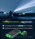 GOODaaa Power Bank Wireless Charger 36000mAh Built in 4 Cables Six Outputs 15W Fast Charging Power Bank for All Mobile Devices Three Inputs Solar Portable Charger with Dual Flashlights, Carabiner