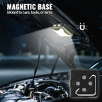 Camping Lantern Rechargeable/3AAA Batteries Tent Light, IPX7 Waterproof LED Lamp with Magnetic Base & Carabiner Hook for Indoor Work Outdoor Hiking Emergency Light Hurricane (ComPuck)