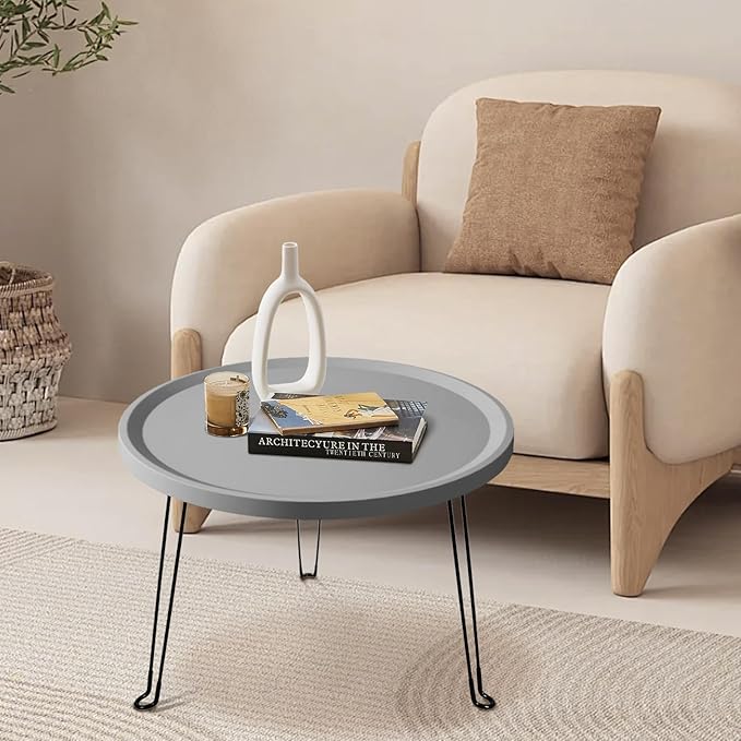 Home or Outdoor Multi-Functional Folding Portable Space-Saving Table (Grey)