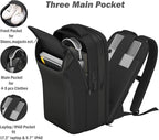 Expandable Travel Backpack, Business Laptop Backpack,TSA-Flight Approved Backpack with USB Charging Port fit 17.3 Inch Laptop for Men Women