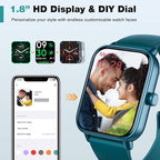 Fitpolo Smart Watch for Men Women,1.8” Touchscreen, Bluetooth Call, Alexa Built-in,24/7 Heart Rate,SpO2 Monitor,Step Counting,Sleep Tracking, IP68 Waterproof Fitness Tracker Watch for Android iPhone