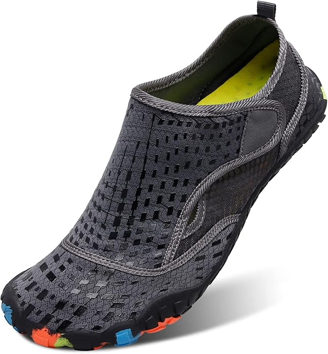 L-RUN Barefoot Water Shoes Women Mens Aqua Sock Athletic Hiking Water Sports Shoes for Swim Beach Pool Sand Diving Walking