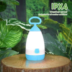 Kids Camping Lantern & Night Light Battery Powered (AAA Included), 360° Eye-Safe Light, IPX4 Waterproof with RGB Modes Portable for Outdoor, Emergency & Bedtime, Gift for Children (Blue)