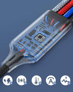 seynli (2-Pack 6-in-1 Multi Charging Cable 6ft, Charging Cables for Multiple Devices, Compatible with Three Types of Ports, USB-C, Micro USB - Multi End Charging Cable Supports 2.4A Fast Charging