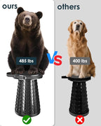 XXL 19.7" Collapsible Stool with Removable Cushion & Waterproof Storage Bag - Extra Wide Portable Folding Stool for Adults, Camping, Travel, Max Capacity 1000lbs