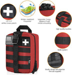 Medical Molle Pouch Tactical - 1000D Nylon First Aid Pouch, Big Capacity EMT Pouch Utility, Heavy Duty Military Grade Rip-Away Ifak Pouch for Home and Outdoor Activities（Bag Only