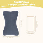 vocheer 11x7in Mini Travel Pillow, Small Pillows for Sleeping, Tiny Pillows for Neck, Wrist, Lumbar and Knee, Pets Pillow, Cotton, Cover Removable, Machine Washable (Navy Blue-2PC)