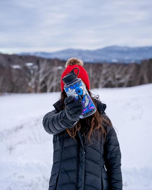 Epic Water Filters Nalgene OG Water Bottle with Filter, USA Made, BPA Free, Removes 99.99% Tap Water Contaminants, Forever Chemicals, POW Art, 32 oz