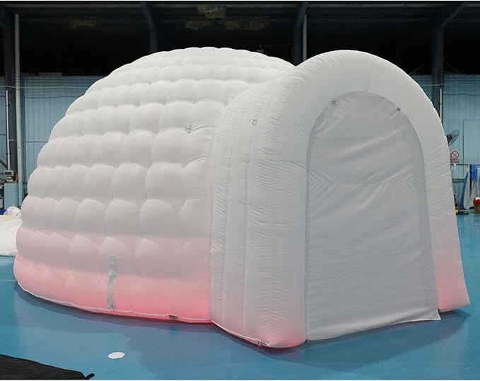 SAYOK Outdoor Portable Inflatable Igloo Dome Tent with Led Light for Party Wedding Event Camping