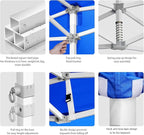 COBIZI 13x26 Pop up Canopy Tent 13x26 Canopy with 6 Sidewalls Waterproof Heavy Duty Commercial Canopy Tent for Parties Outdoor Garden Gazebo, Carry Bag with Wheel(13x26ft, Dark Blue)