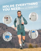 Running Vest for Women and Men, Hydration Running Backpack, Runners Vest, Hydration Vest, with Front Phone Holder, Adjustable Chest and Waist Strap - 2L Wide-Open Water Bladder Included